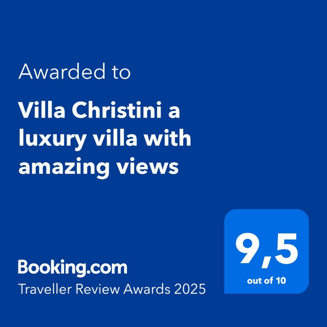 Villa Christini A Luxury Villa With Amazing Views Tzitzifés Eksteriør billede